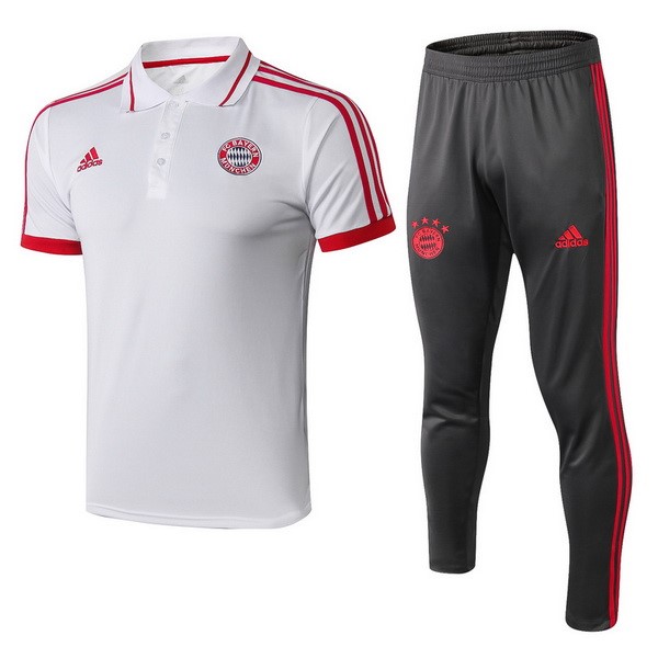 Polo Conjunto Completo Bayern Munich 2018-19 Blanco Rojo